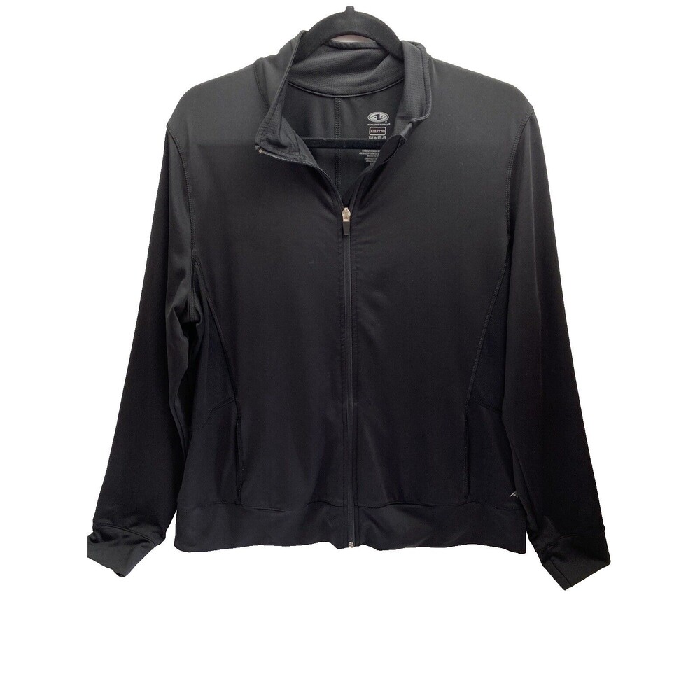 Women’s XXL Black Activewear Jacket, Full Zip, Comfortable & Stylish for Workout